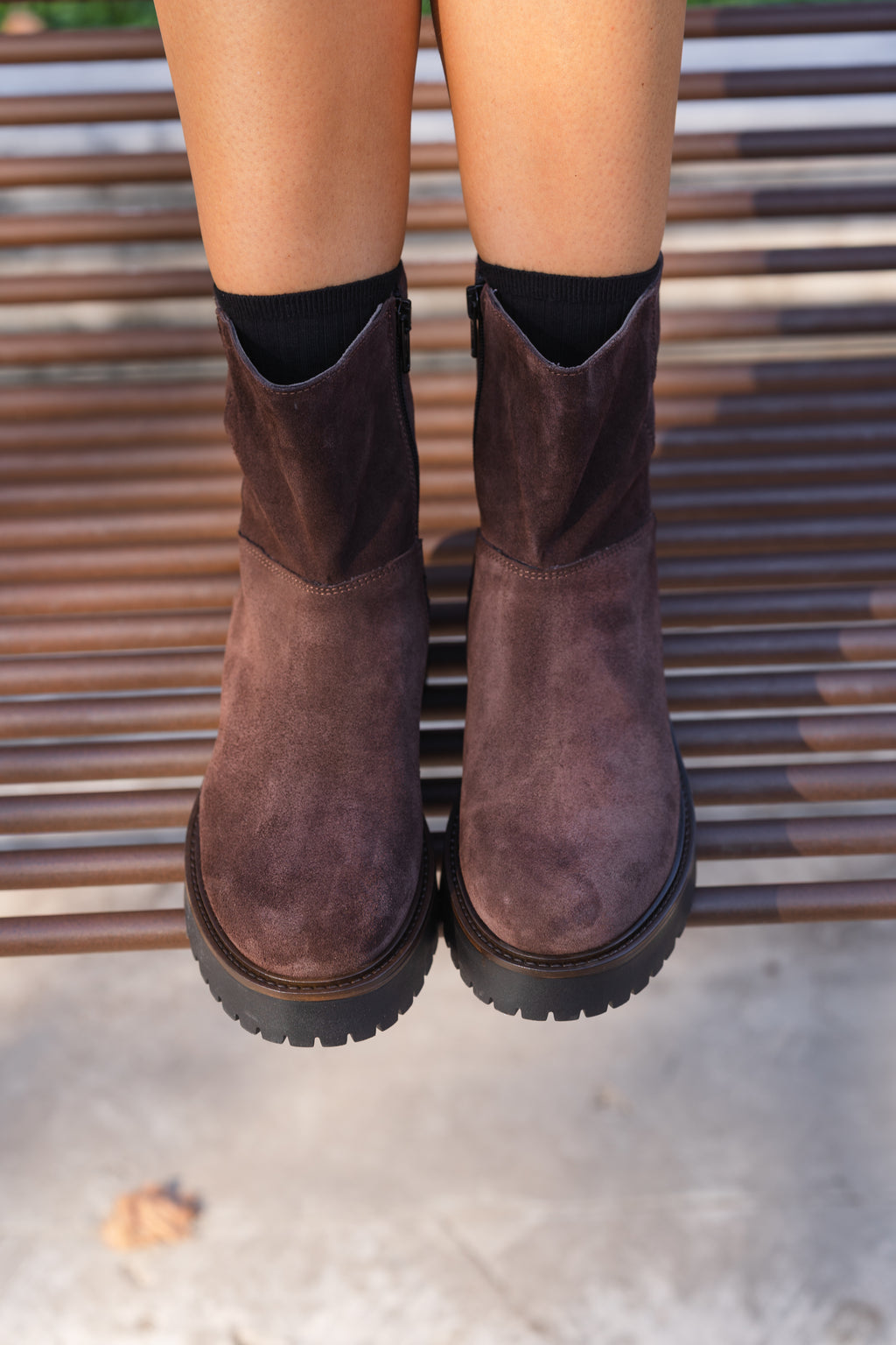Stivaletto donna in camoscio testa di moro - Art. FR464