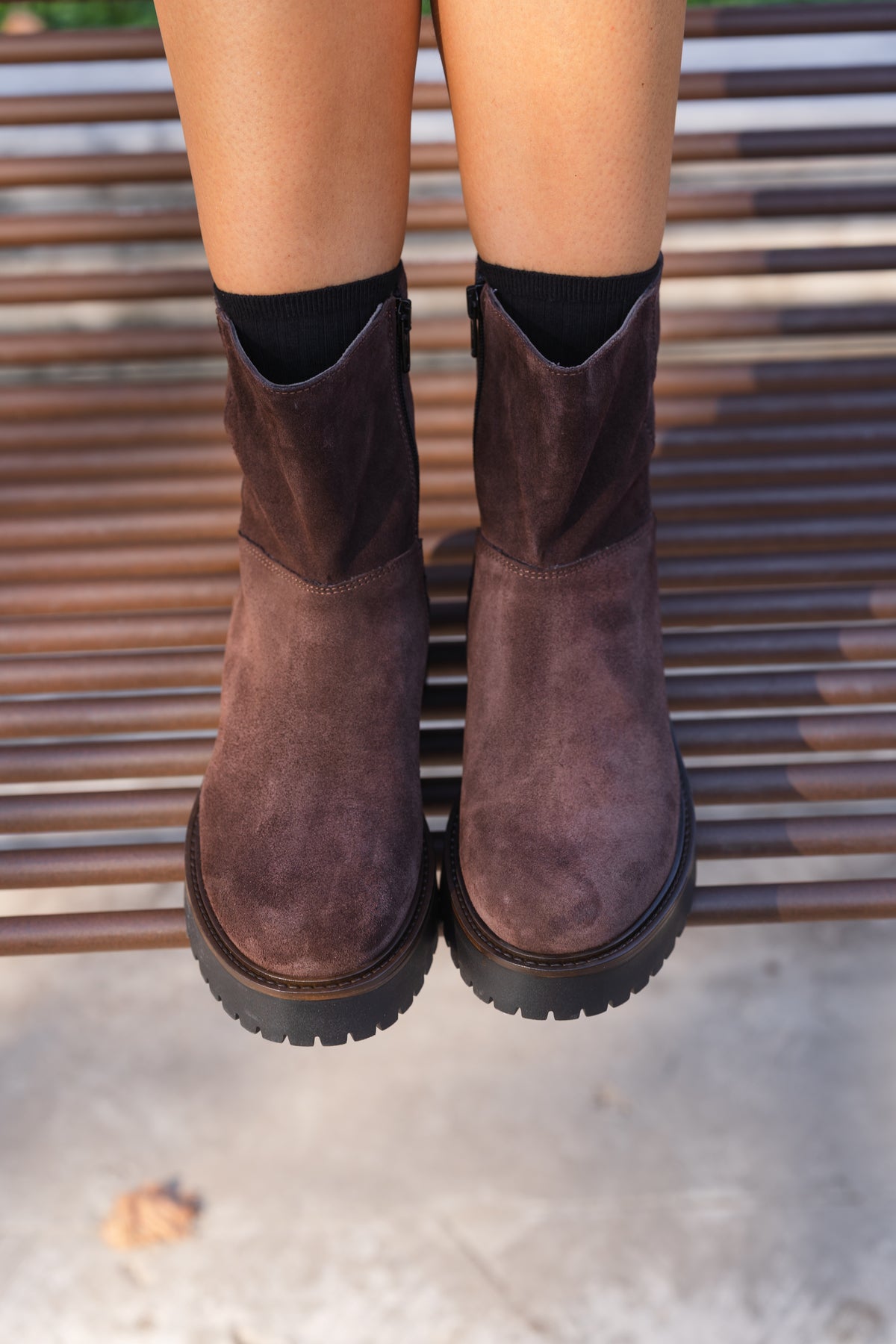 Stivaletto donna in camoscio testa di moro - Art. FR464