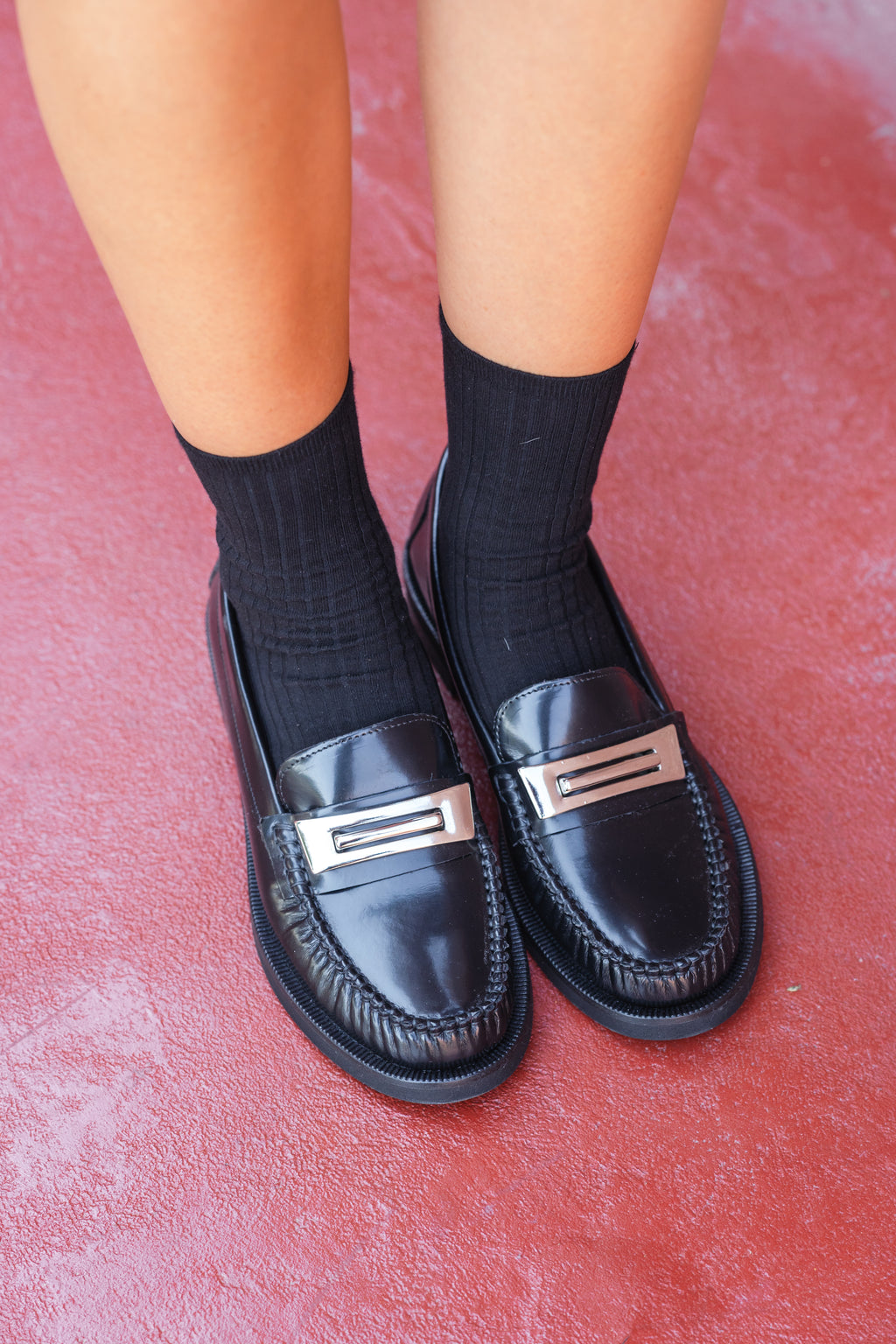 Mocassino nero con accessorio - Art. 25578