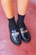 Mocassino nero con accessorio - Art. 25578