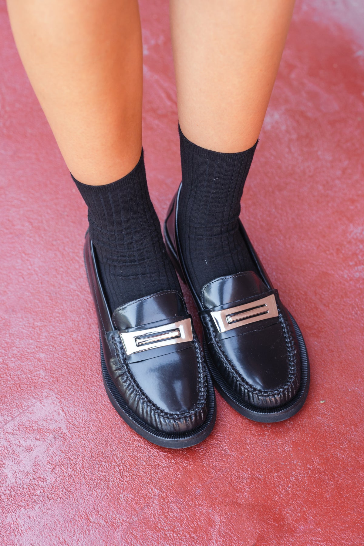 Mocassino nero con accessorio - Art. 25578