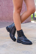 Anfibio donna in vera pelle nero
